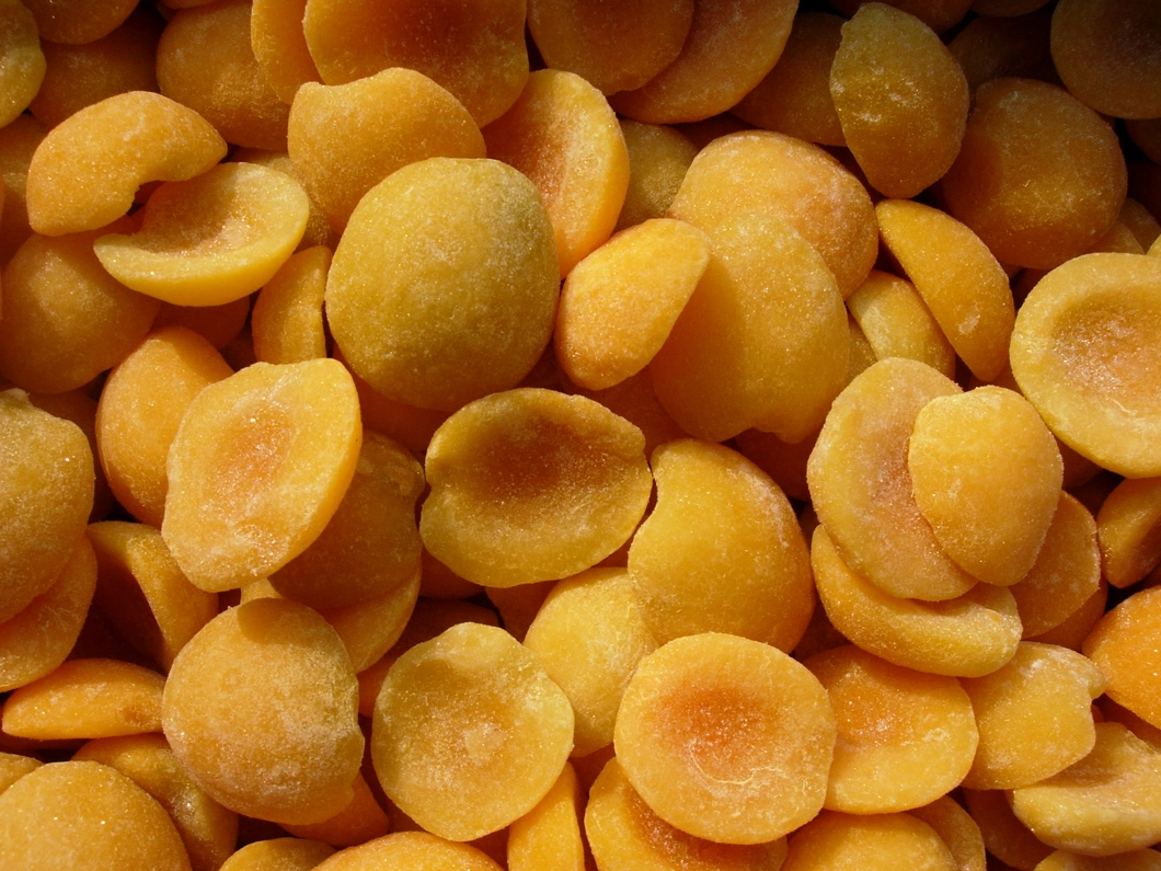 1/2 Cut IQF Unpeeled Apricot Halves Frozen Apricot with Skin