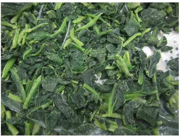 Frozen Spinach Cut High Quality IQF Chopped Spinach 3/8&quot;, Frozen Spinach Chop